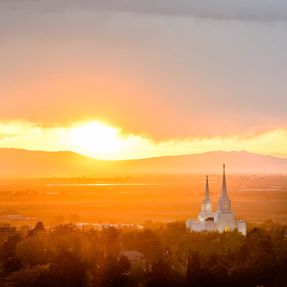 Brigham City Temple - Golden Sunset