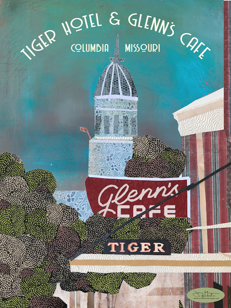 The Tiger Hotel and Glenn's Cafe l Art Print | Artist Jenny McGee 