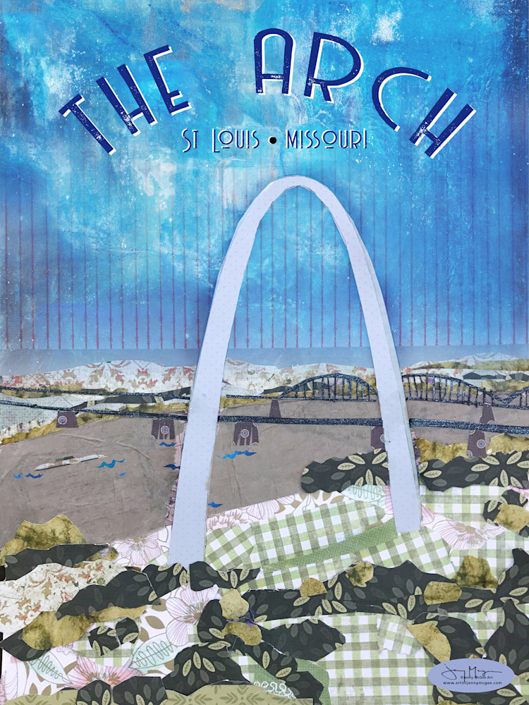 The St Louis Arch Fine l Art Print | Artist Jenny McGee 