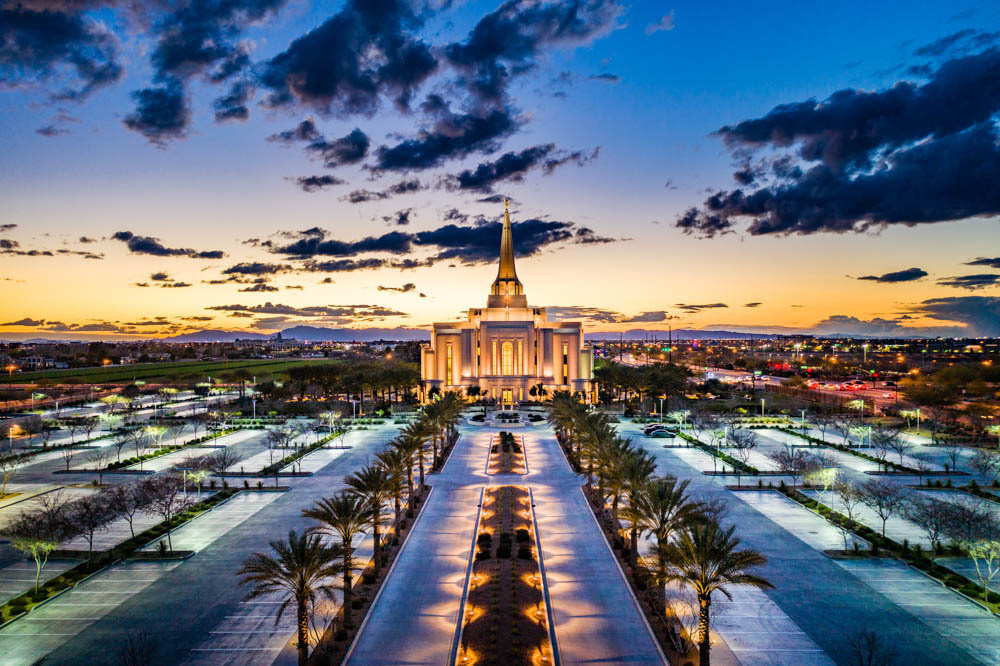 Las Vegas Temple - Orange Sunset by Scott Jarvie