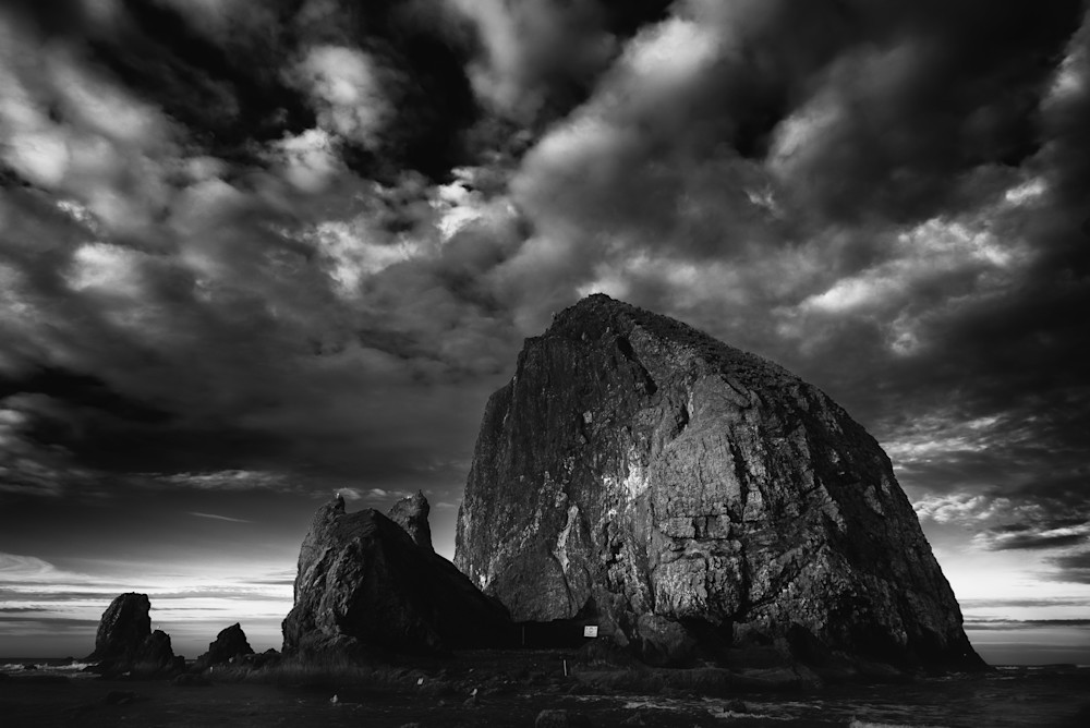 Cannon Beach: Haystack Rock Clouds Photography Art | Troy Mason Photography