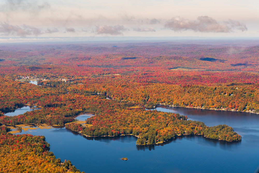 1st Lake Looking At Town Fall Aerial Photography Art | Kurt Gardner Photography Gallery