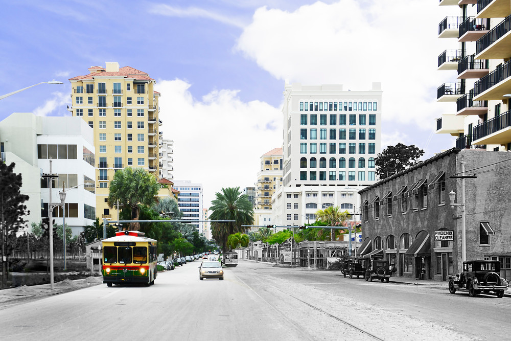 Looking South On Ponce De Leon Boulevard   Coral Gables Art | Mark Hersch Photography