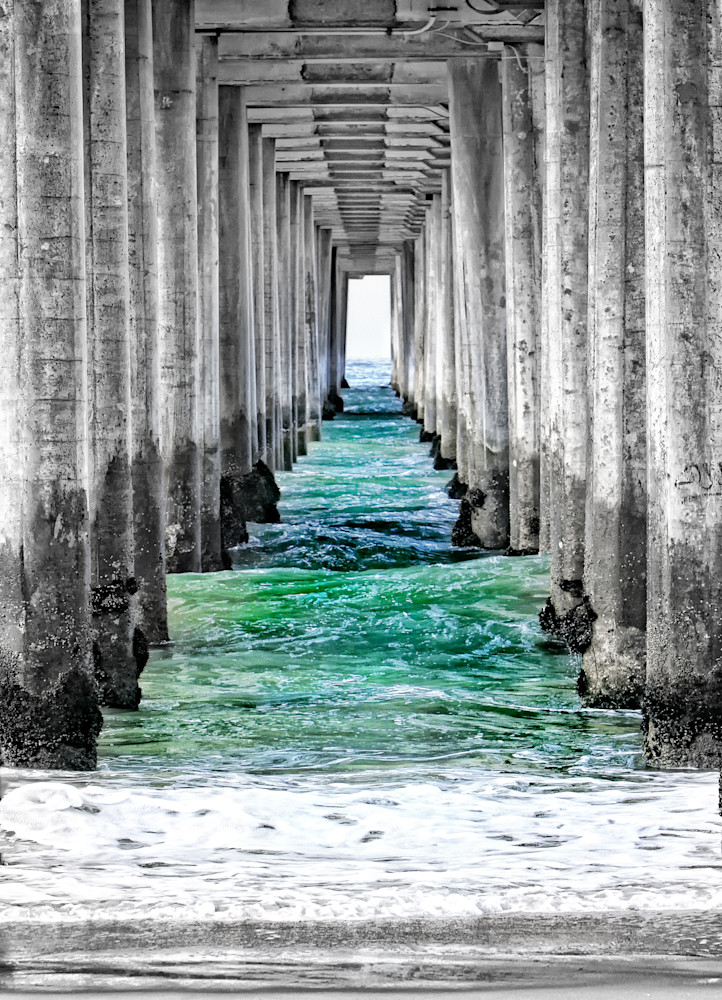 Huntington Beach Pier   Under The Pier Photography Art | Rosanne Nitti Fine Arts
