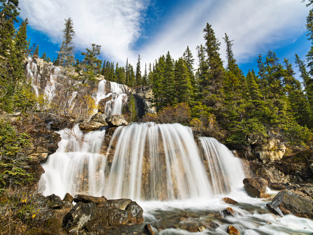 Waterfall In The Canadian Rockies Art | Creative i