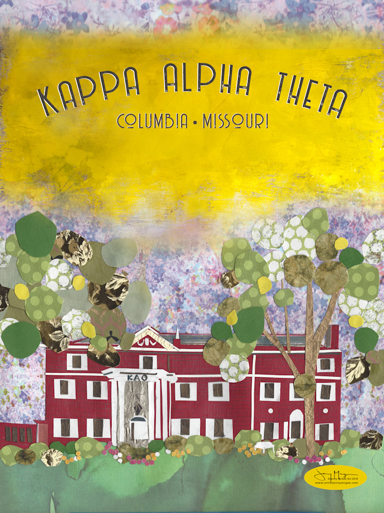 Kappa Alpha Theta at Mizzou - Kappa Alpha Theta House Canvas Art Print | Artist Jenny McGee 