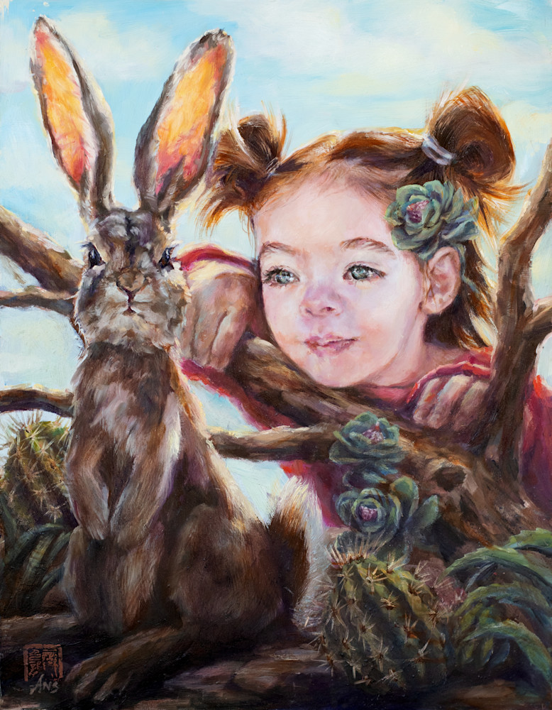 Bunny Ears, oil painting by Ans Taylor
