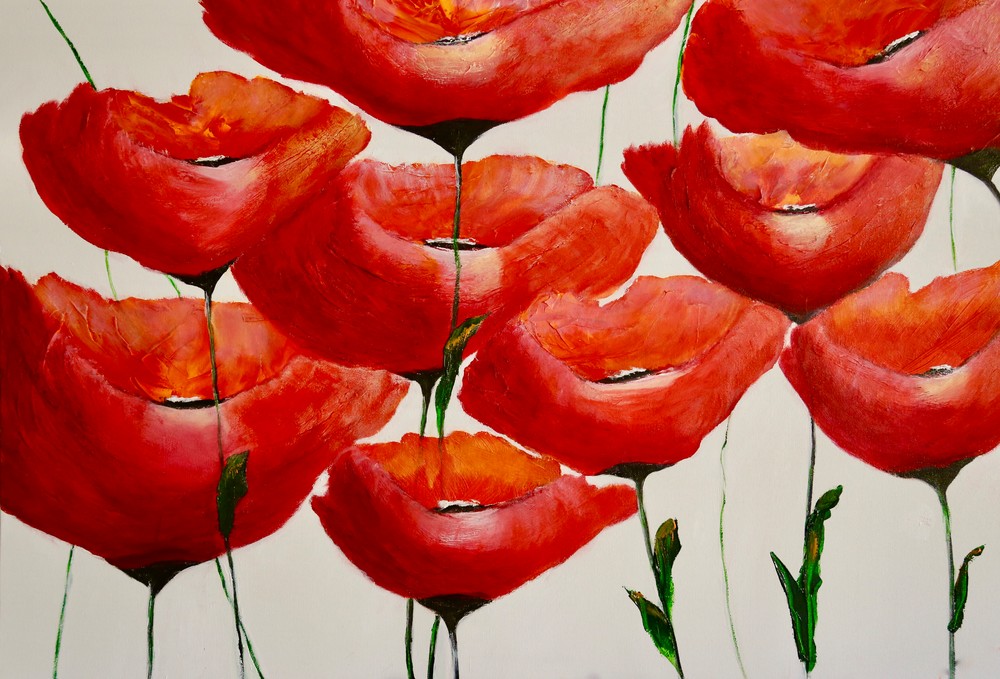 Poppies In Bloom Art | Marie Art Gallery