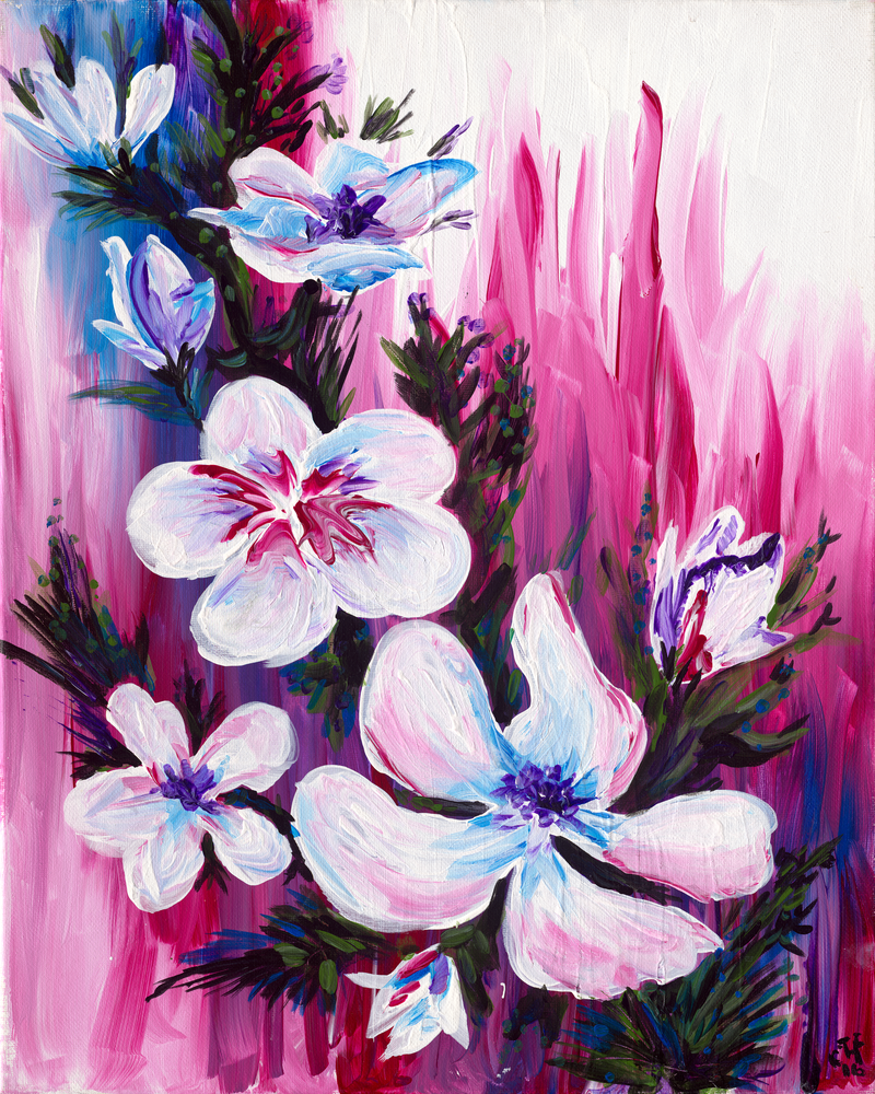 Abstract Artwork Purple Flowers Tufano S Gallery