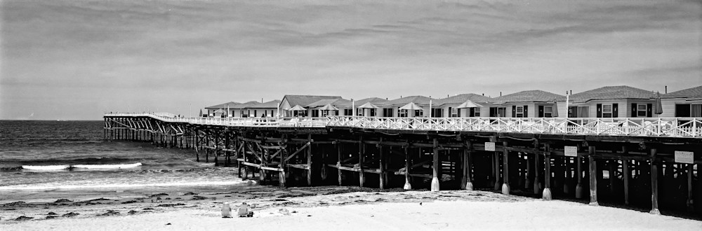 Crystal Pier Cottages Black And White Photography Art | Rosanne Nitti Fine Arts