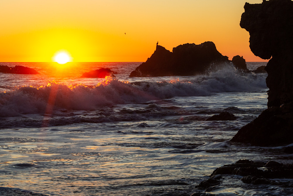 Malibu Ocean Sunset Photograph For Sale As Fine Art