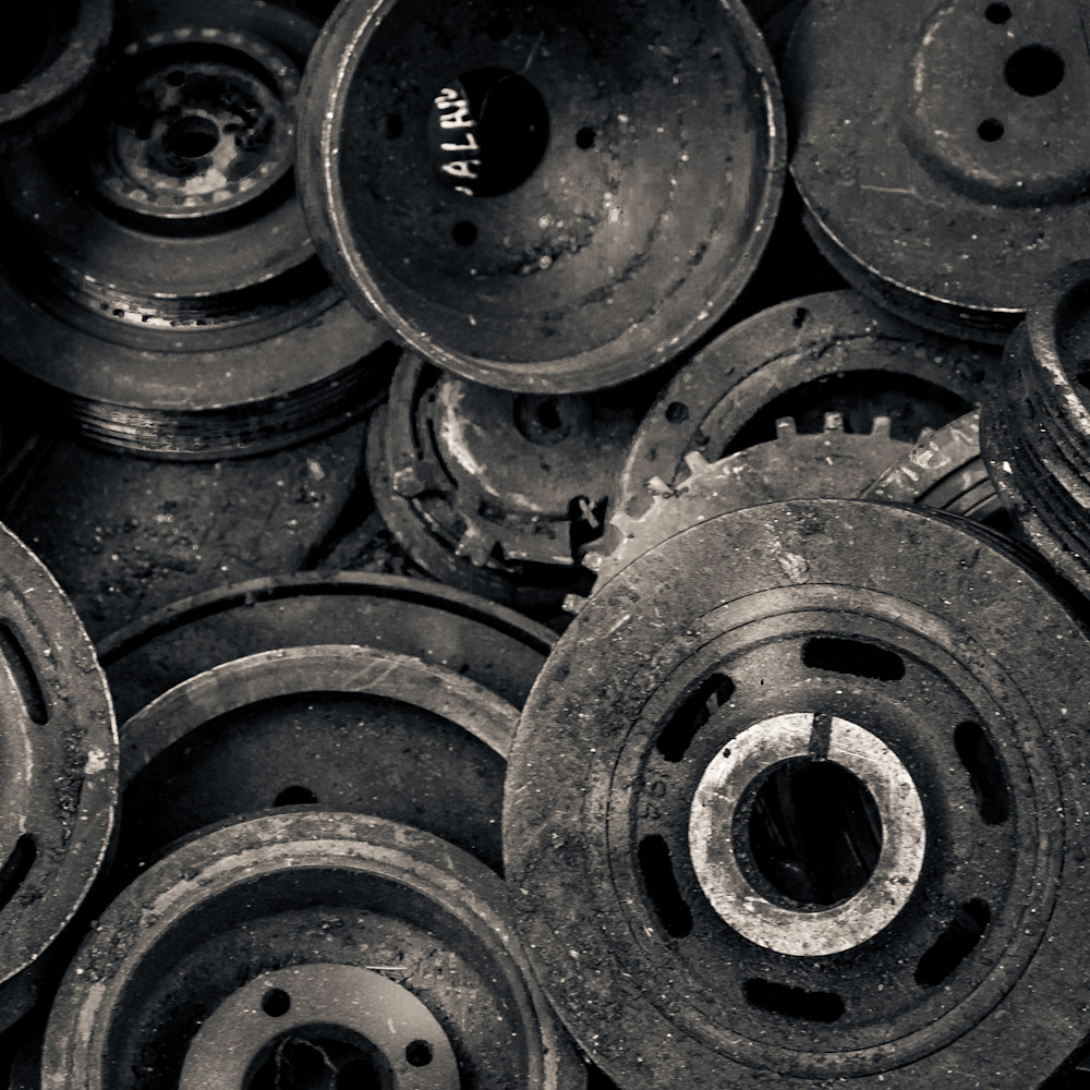 Scrap Yard Wheels Cogs And Gears Photography Art | Dan Katz, Inc.