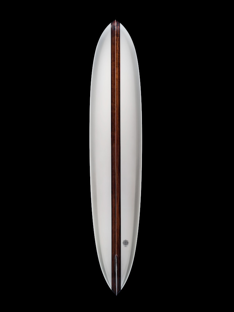 Fine art print by Timothy Hogan of a Cooperfish C2 Big Wave Gun Surfboard shaped by Gene Cooper in Ventura, California