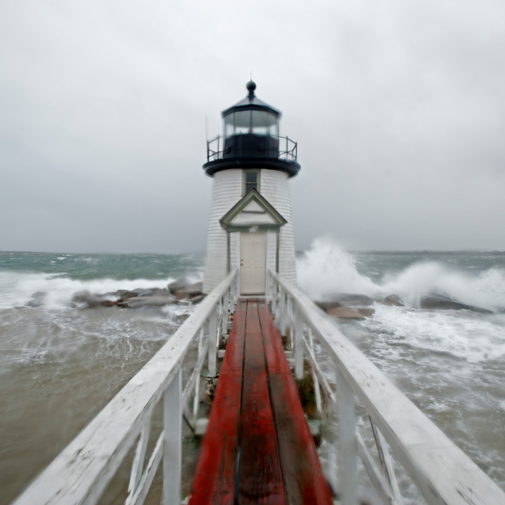Brant Point Storm Surge (Square) Photography Art | Kit Noble Photography