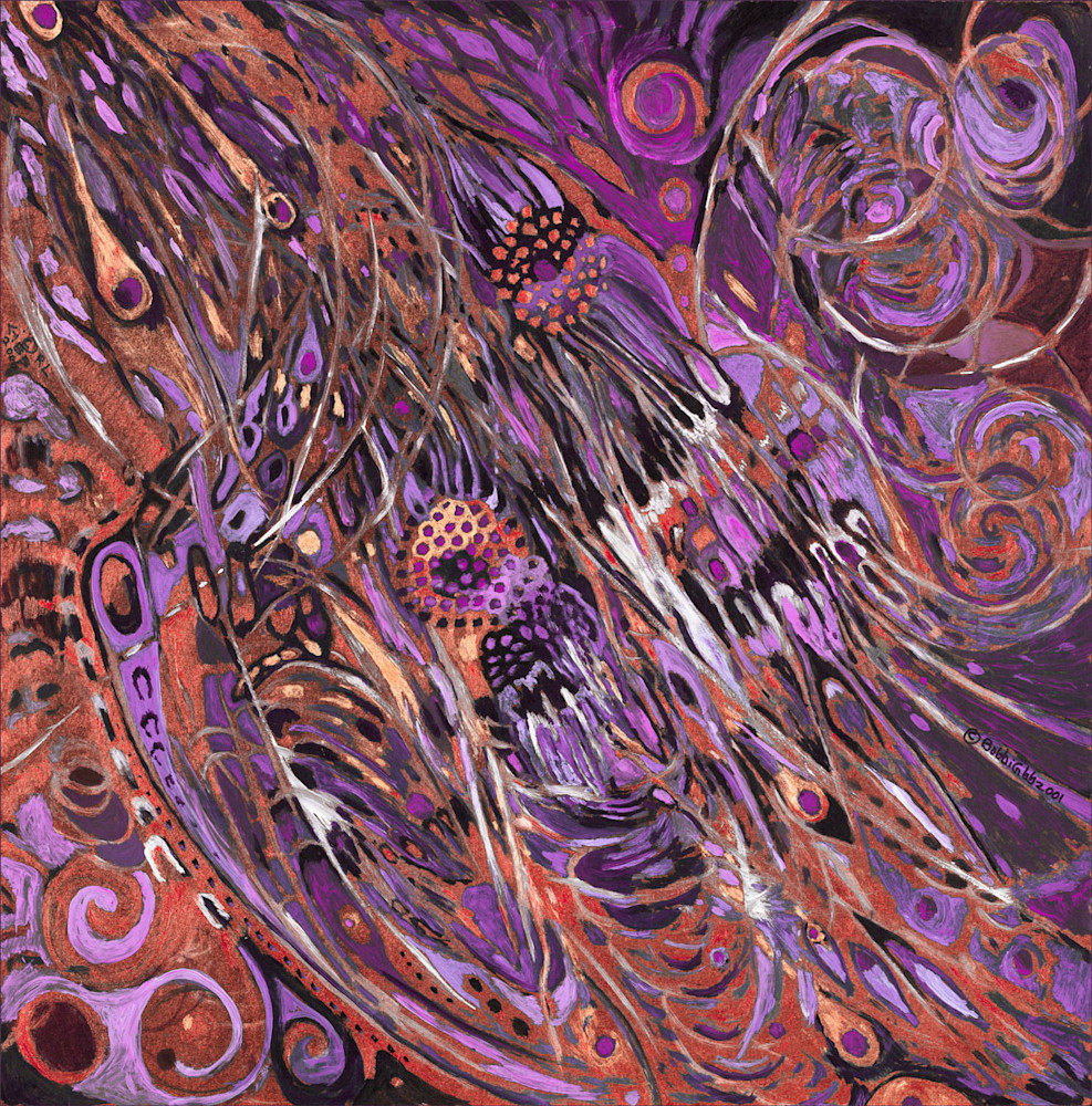 Swirls Magenta Orange Art | capeanngiclee