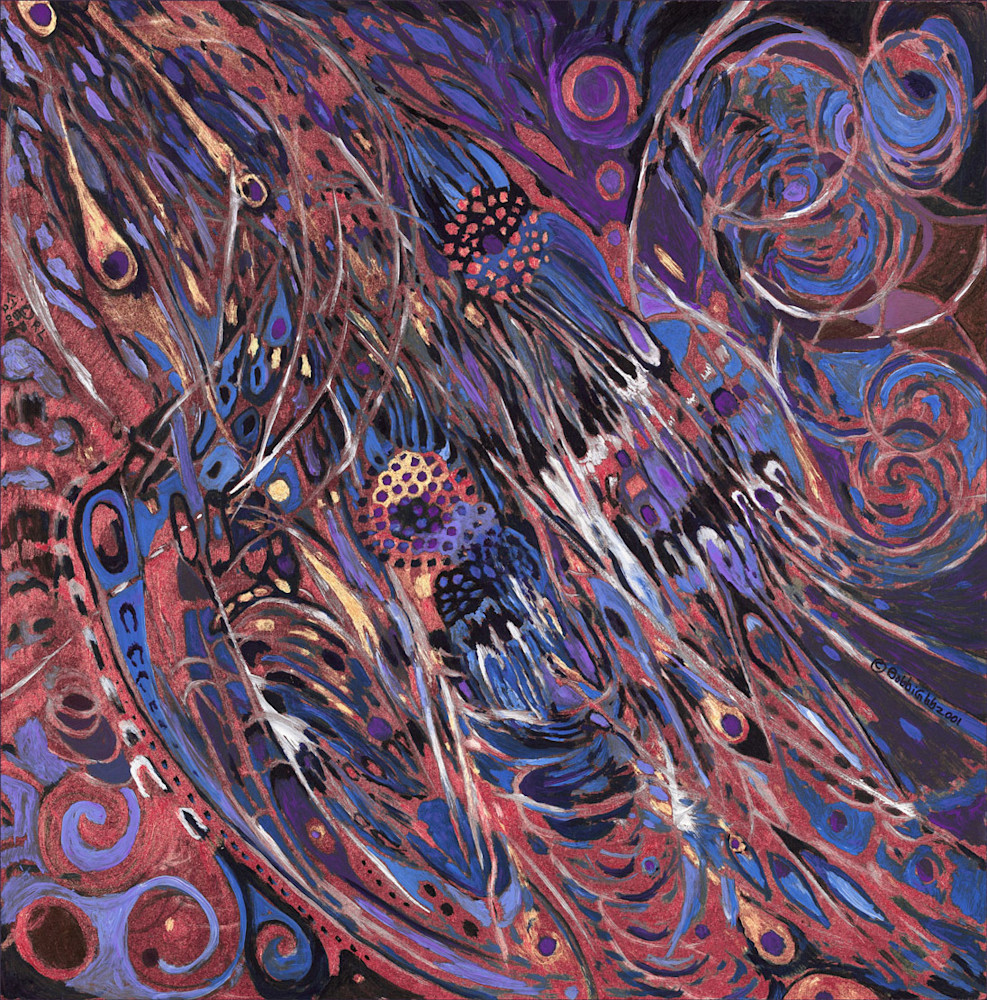 Swirls Purple Blue Red Art | capeanngiclee