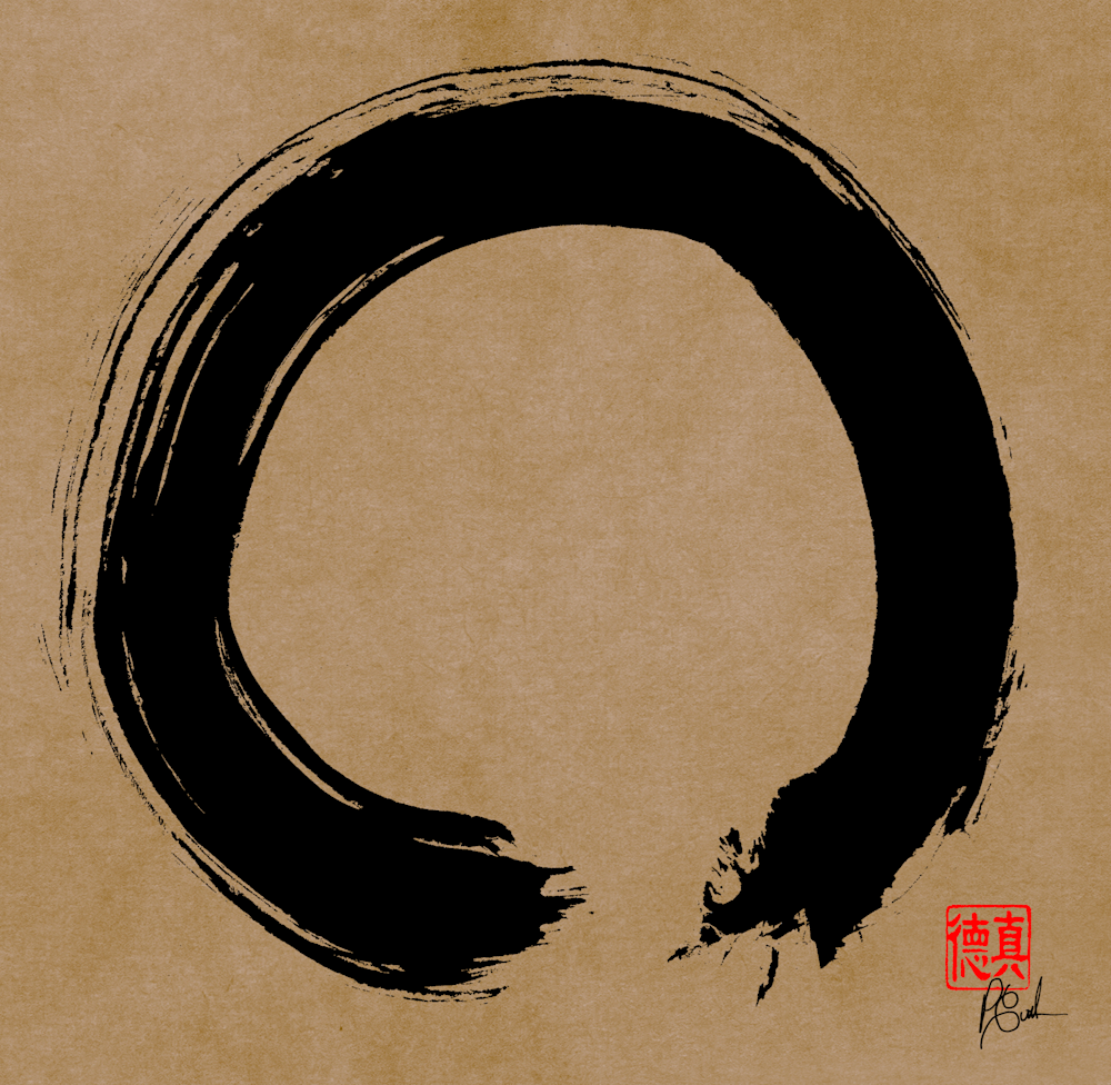 Zen Circle (Enso) 5 (brownBG)