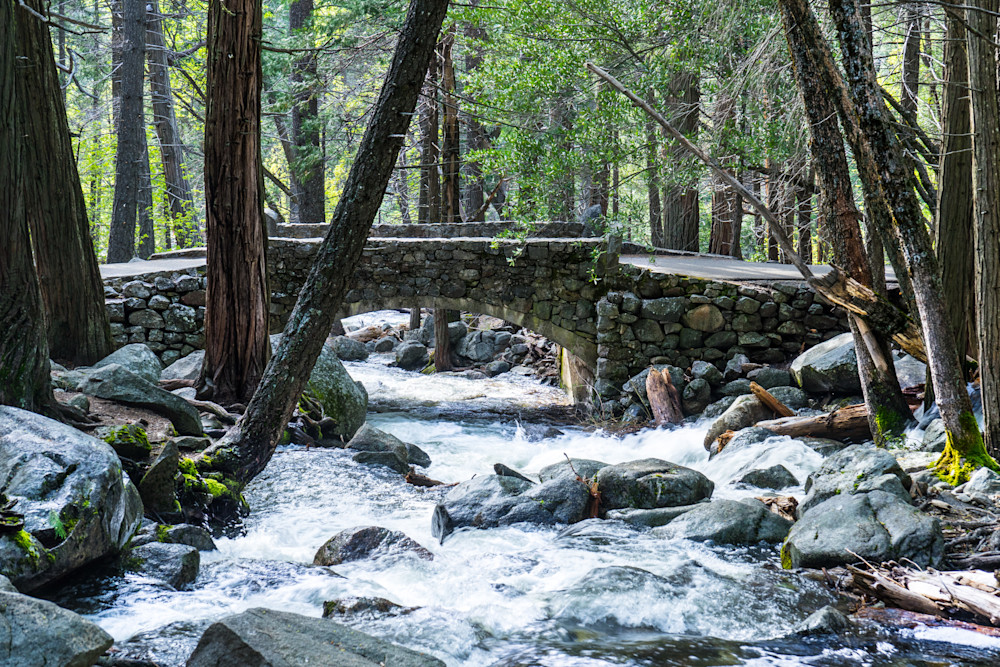 Stone Footbridge - Yosemite National Park landscape photograph print Stone Footbridge - Yosemite National Park landscape photograph print