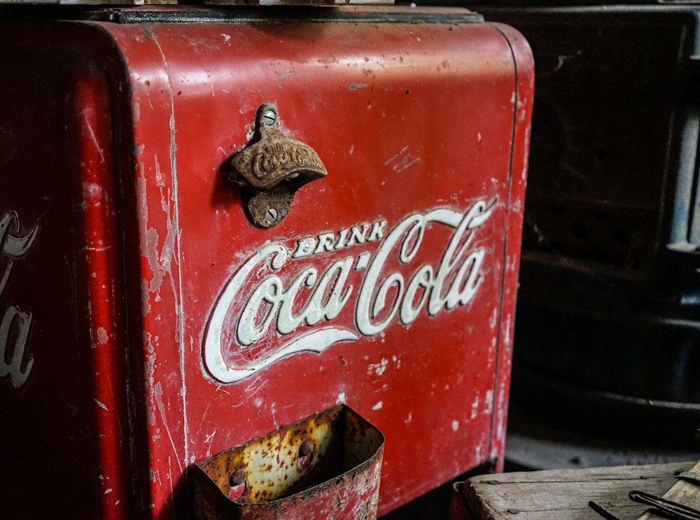 Antique Coca Cola Cooler - Vintage western movie set photograph print