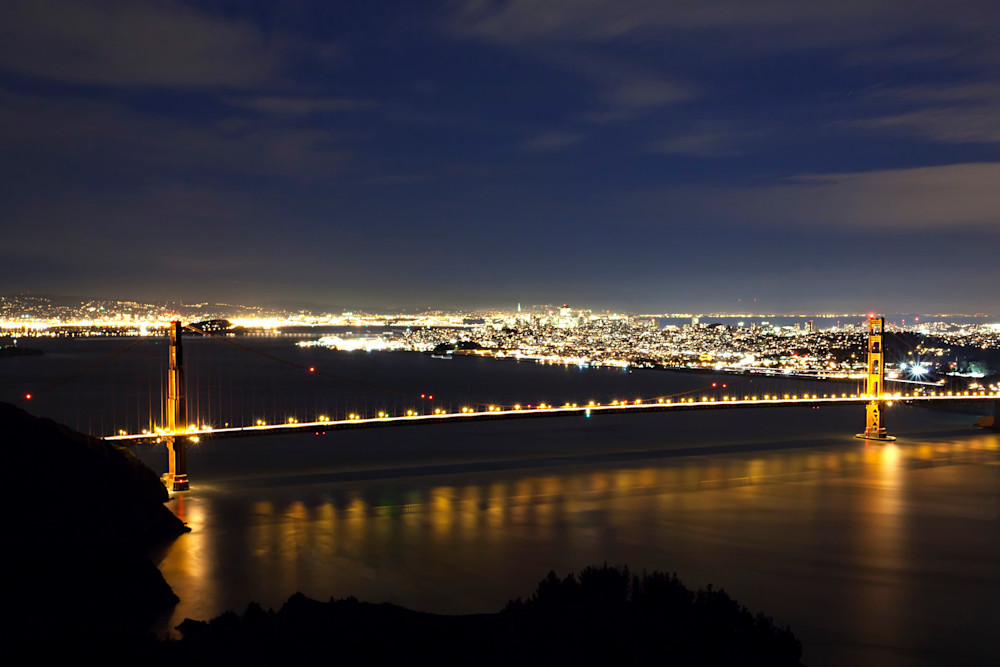 Golden Gate Span At Night Photography Art | Brent Fraser Photography