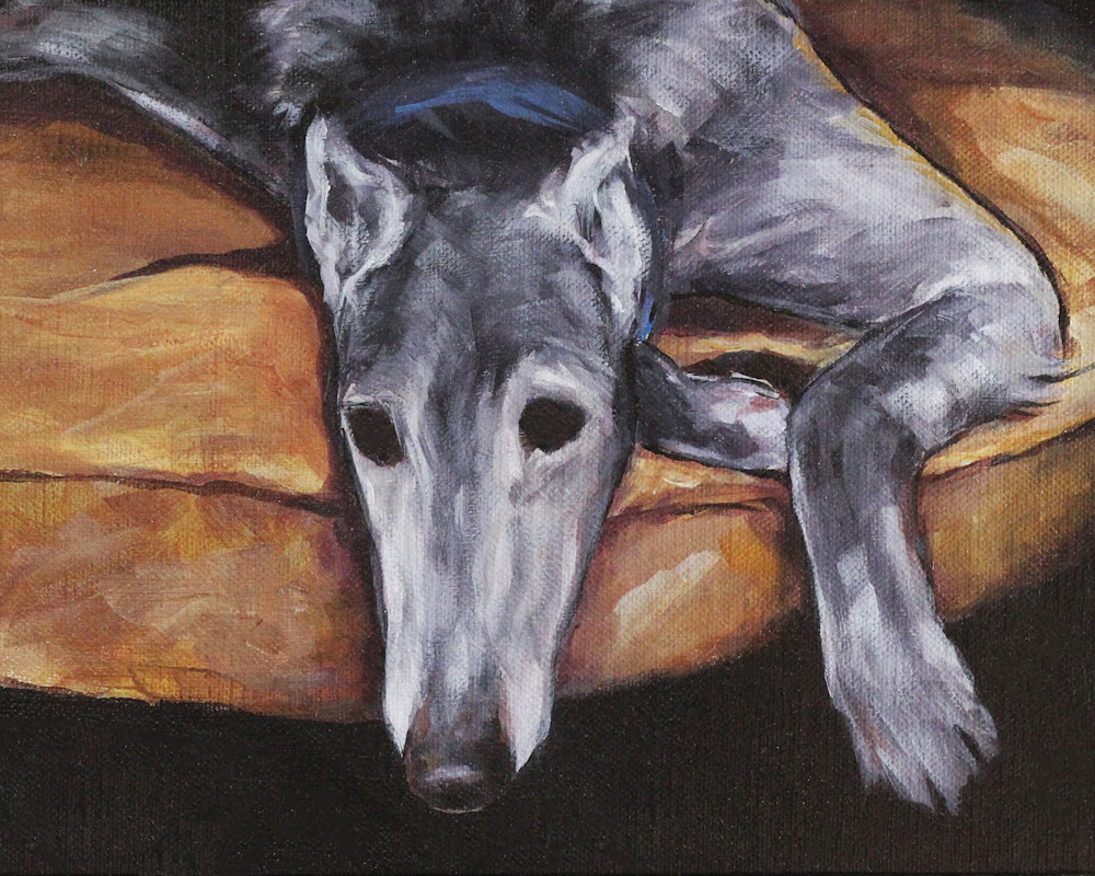 Greyhound Lounging Art | Joan Frimberger Fine Art