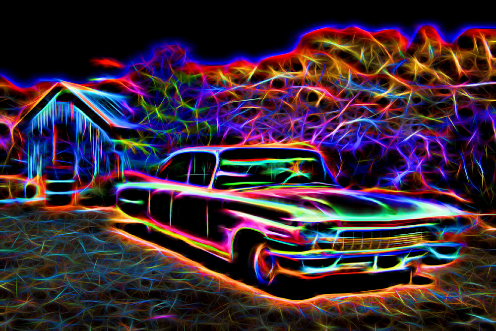 Electric Cadillac Photography Art | frednewmanphotography