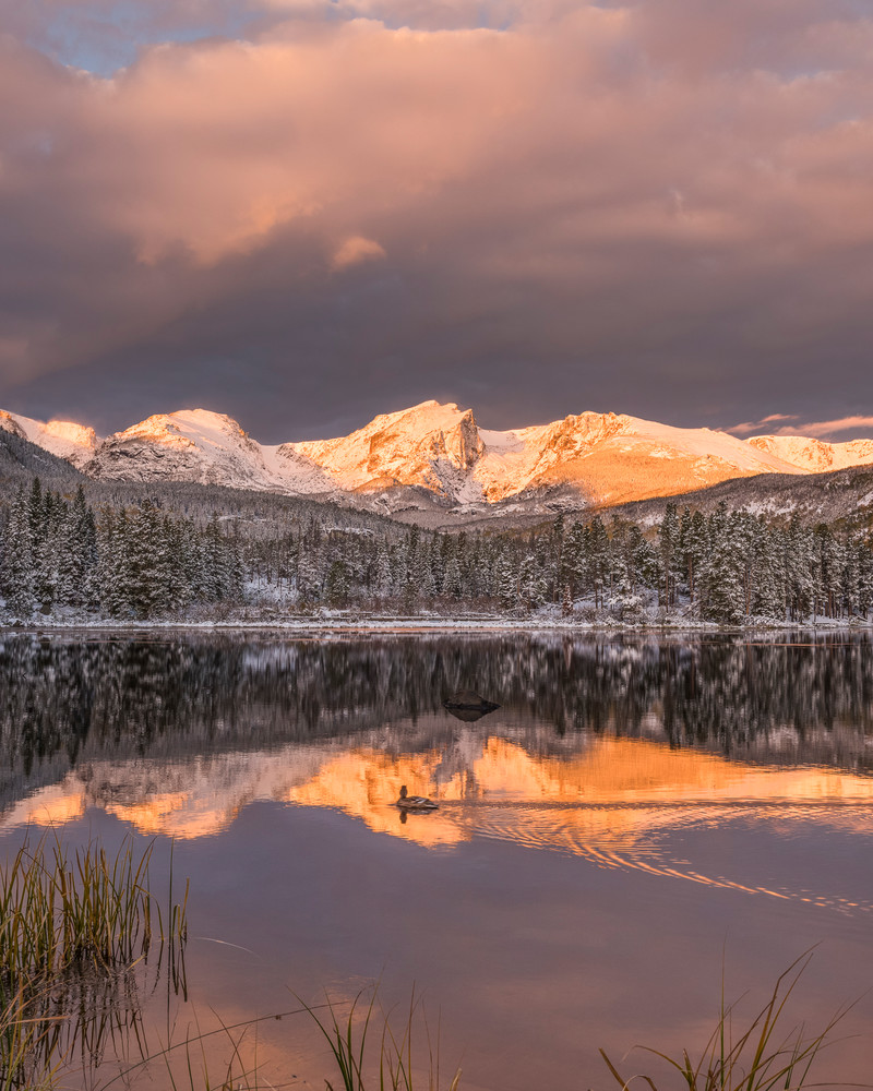 Colorado art print of a Rocky Mountain sunrise by James Frank