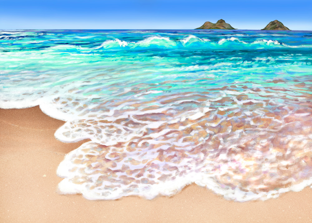 Surf Ocean Lanikai-Beach Lanikai Kailu Hawaii Sand