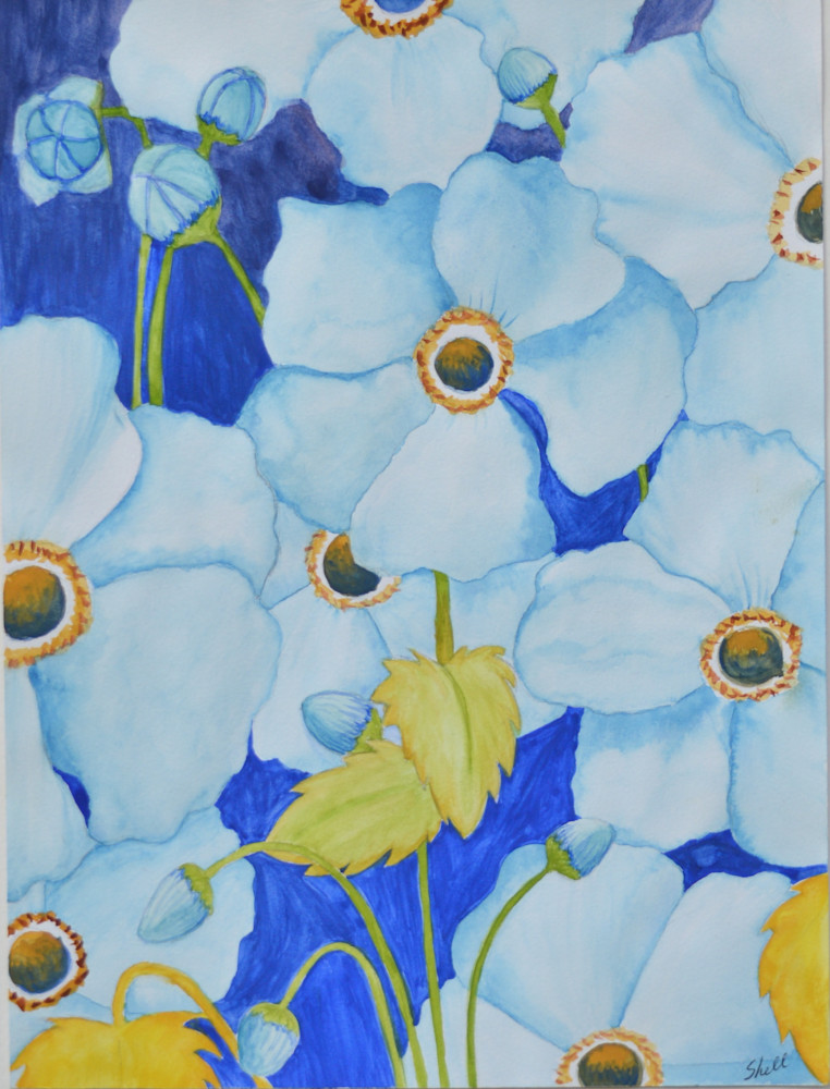 Blue Flowers Art | InspiringLee