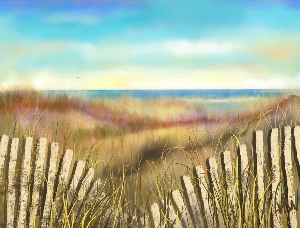Beach Dreaming digital painting