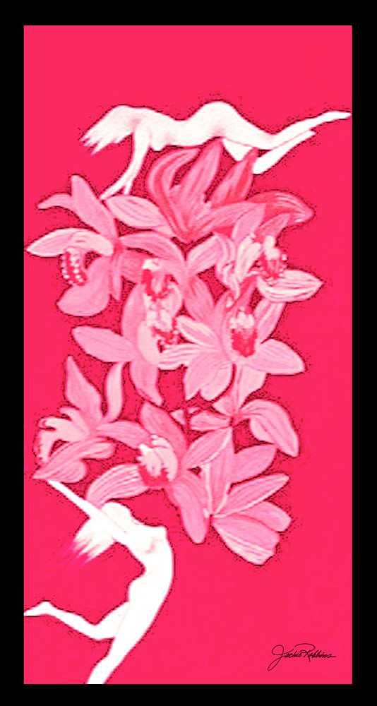nudes floating flowers orchids photographic-prints, jackierobbinsstudio, PINK