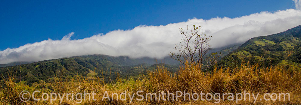 fine art photograph of clouds over the mountains in Costa Rica