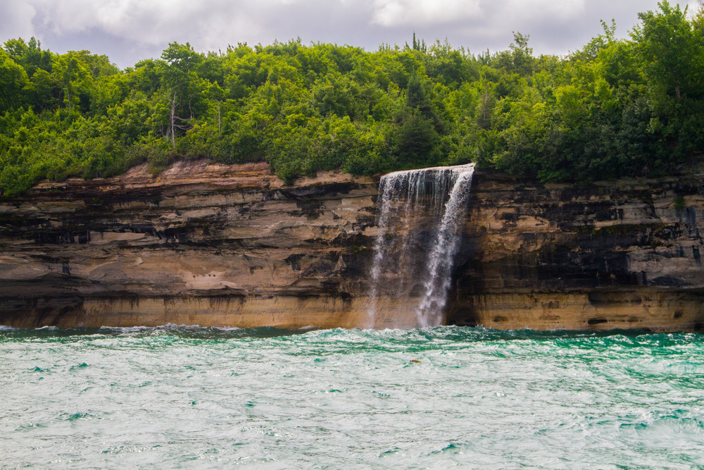Spray Falls Pictured Rocks Lake Superior Photography Art | Lake LIfe Images