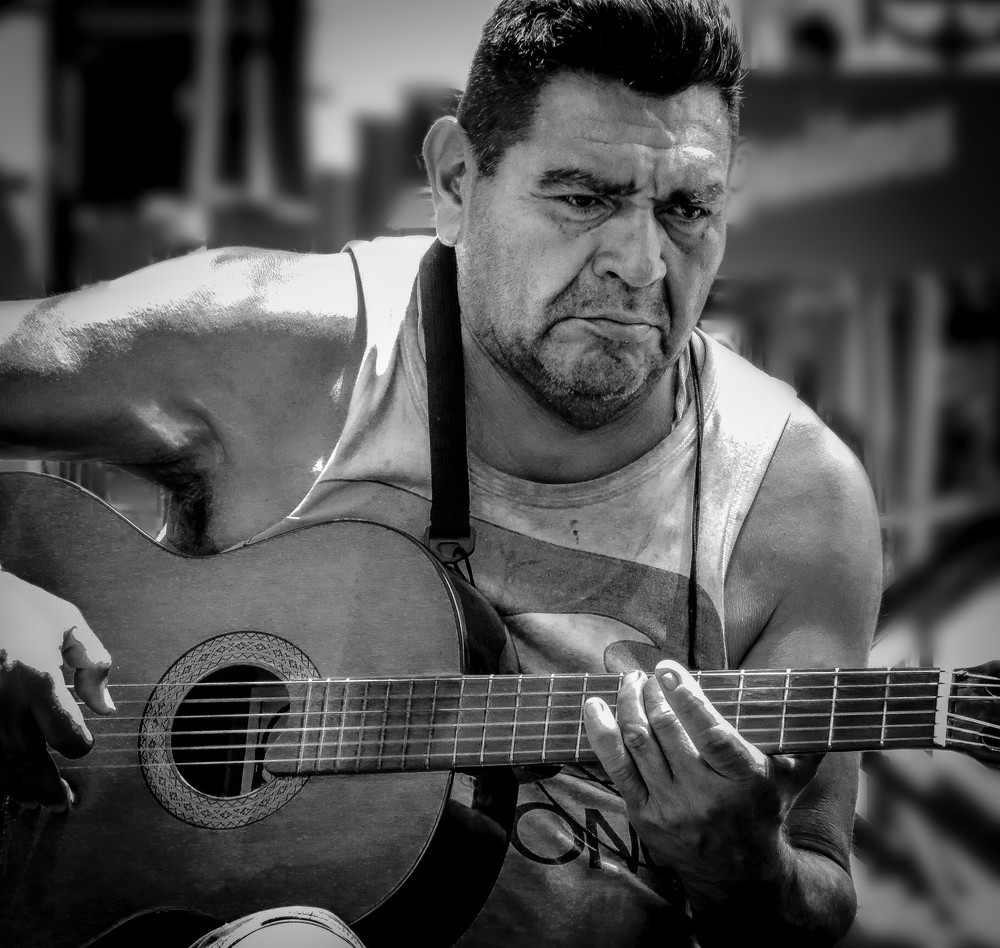 Guitarist On The Street Buenos Aires Photography Art | Dan Katz, Inc.