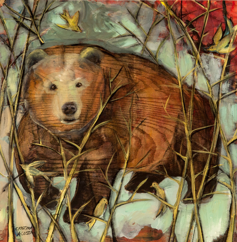 Bear with Yellow Birds