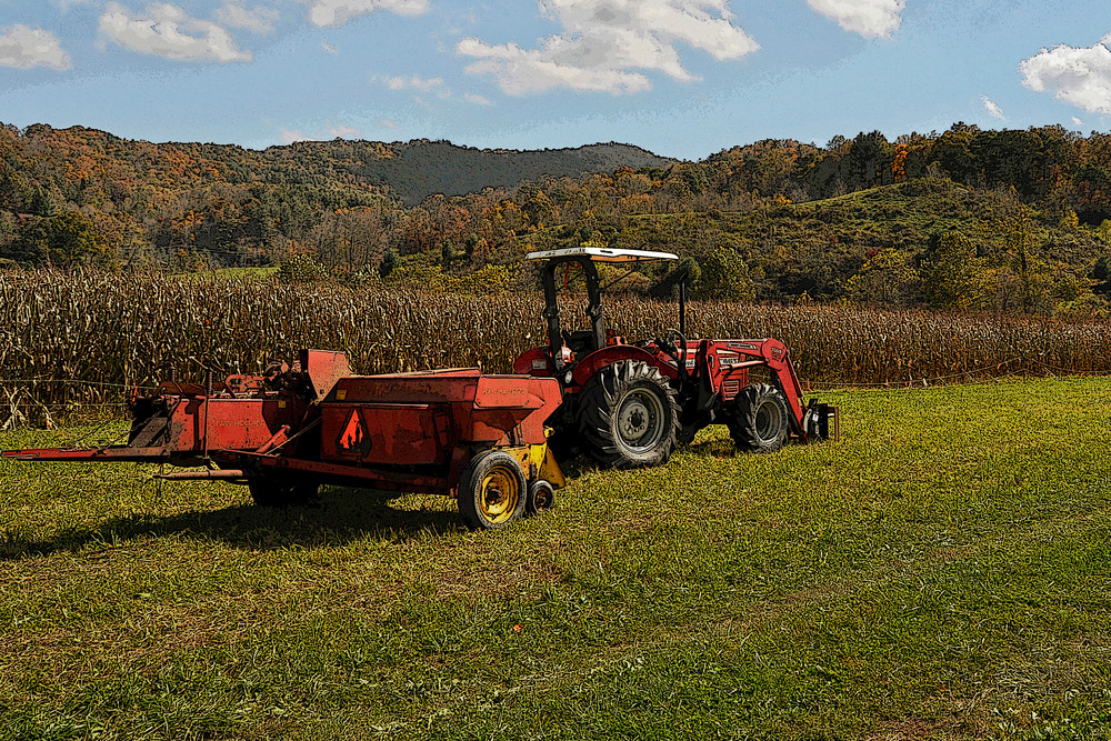 Red Tractor (Poster) Photography Art | Don Kerner Photography