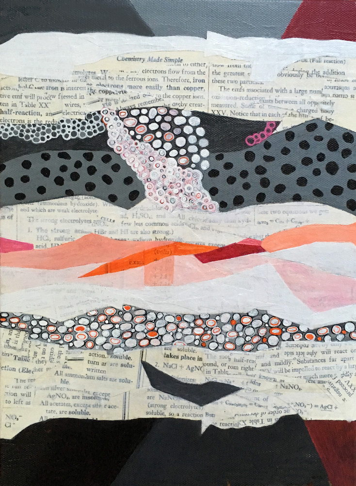 Abstract mixed media collage by Marilyn Cvitanic