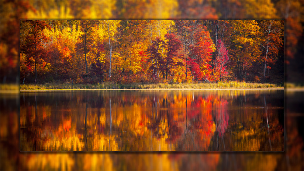 Fall Reflection Pano 3D Art | Whispering Impressions