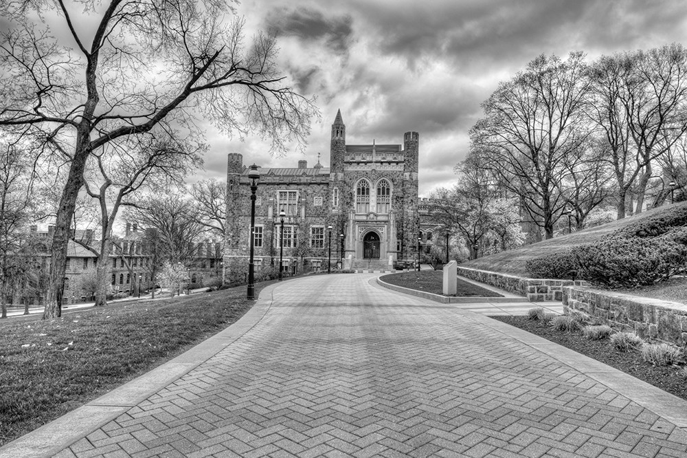 Linderman Library - black and white - Michael Sandy Photography