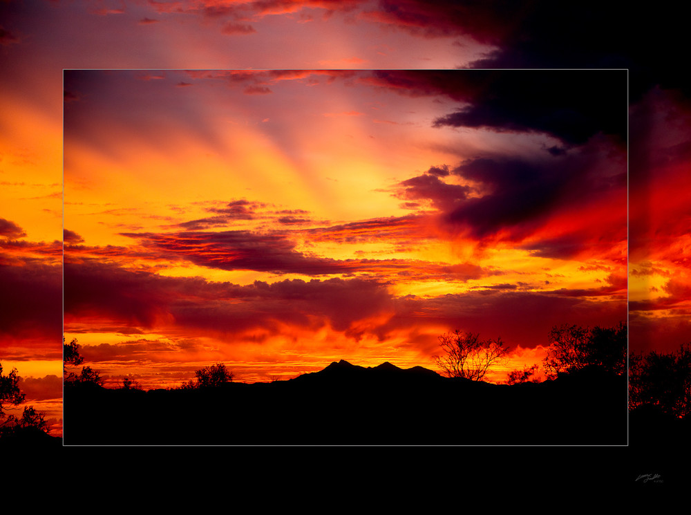 Tuscon Sunset 3D Art | Whispering Impressions