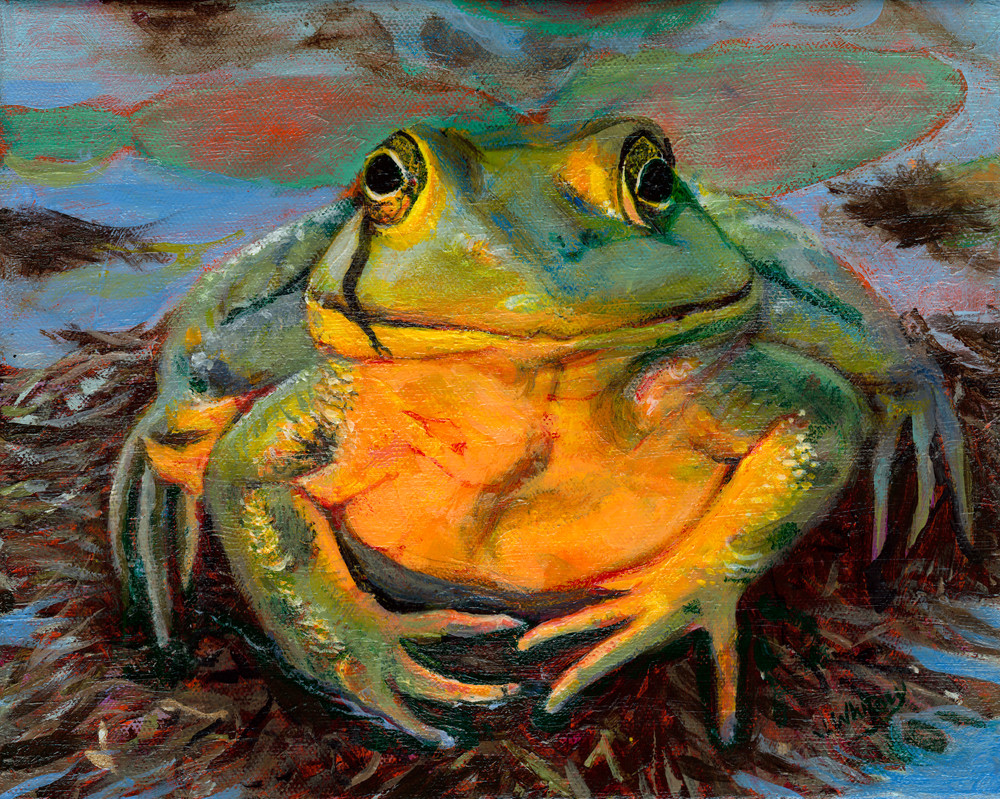 Bullfrog, Acrylic painting