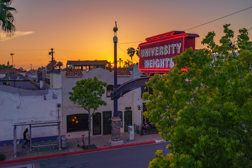 University Heights, San Diego, Sunset Three Fine Art Print by McClean Photography