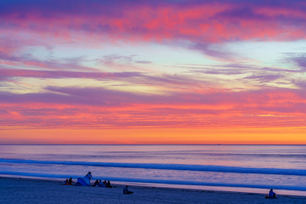 Pacific Beach, San Diego Fire Sunset Fine Art Print Art | McClean Photography