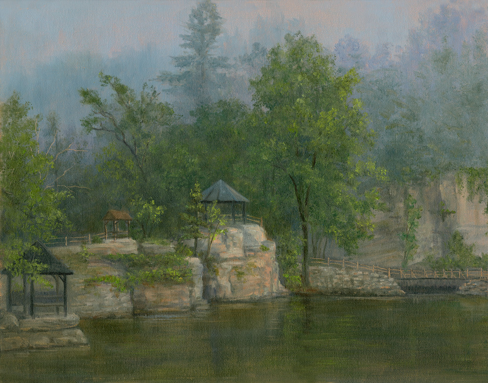 *Misty Morning At Mohonk, View From The Porch Art | Tarryl Fine Art