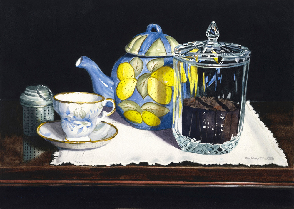 Tea With Lemon Art | Gary Curtis Watercolors