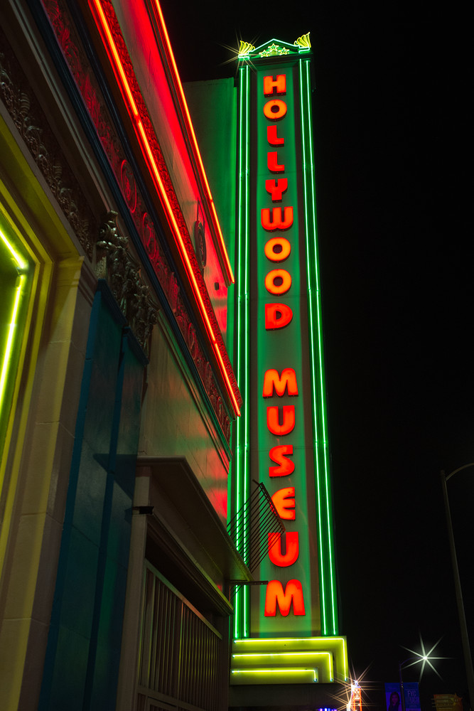 Hollywood Museum Neon Sign Photography Art | zoeimagery.XYZ
