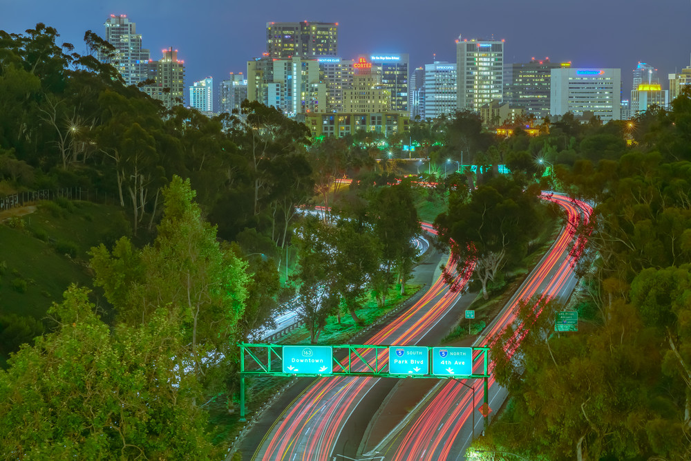 San Diego Skyline from Balboa Park by McClean Photography