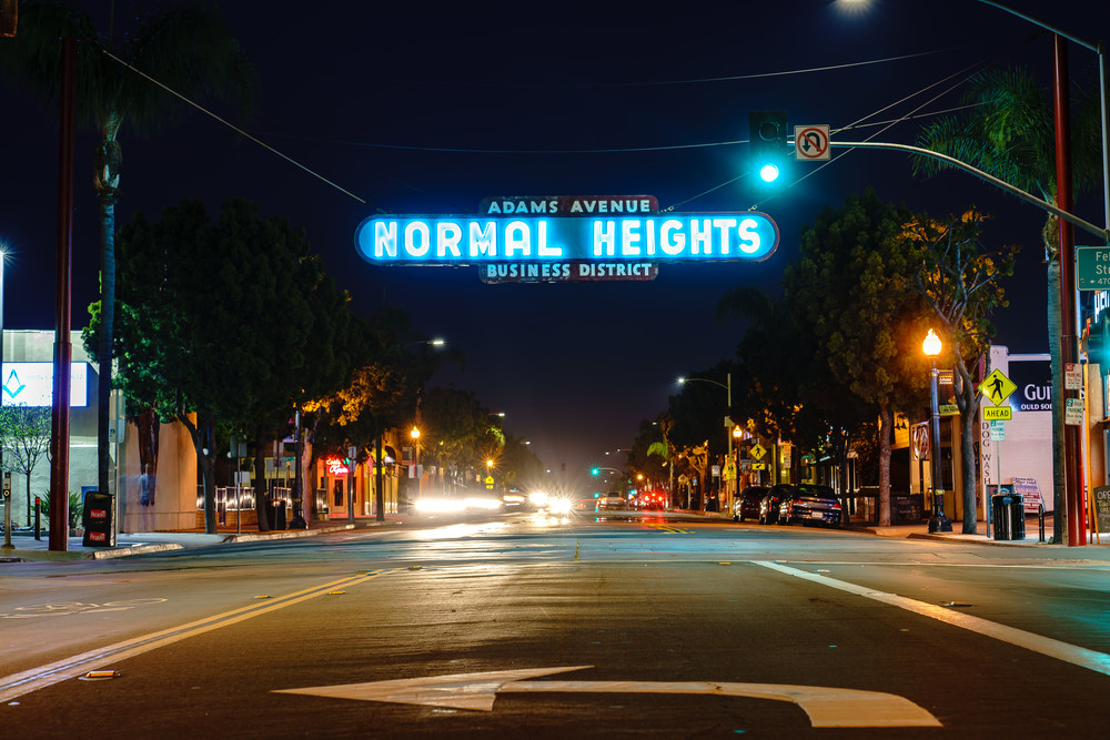 Normal Heights, San Diego Sign Wall Art Print by McClean Photography