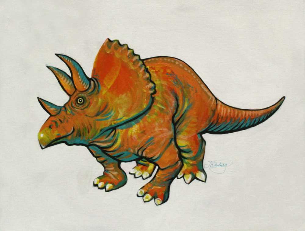 Orange Triceratops