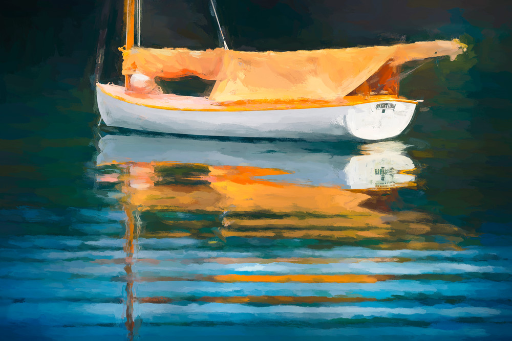 Overture. A small sailboat at anchor. Deer Harbor, Washington.
